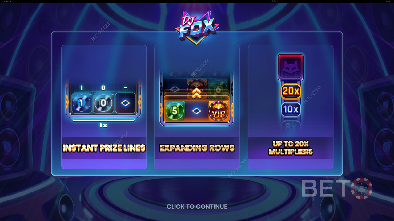 شرح الميزات الإضافية في DJ Fox بواسطة Push Gaming