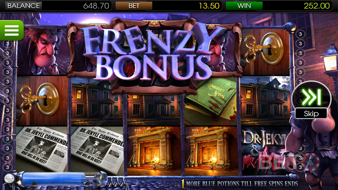 مراجعة الدكتور جيكل والسيد هايد من BETO Slots