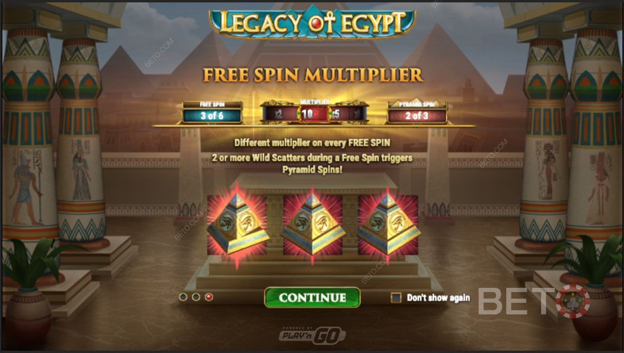 الفوز بمضاعفات Spin المجانية في Legacy Of Egypt