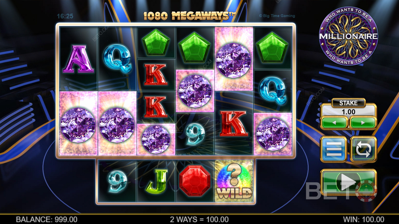 ميزة الدورات المجانية هي المكافأة الوحيدة في Who Wants to Be a Millionaire Megaways