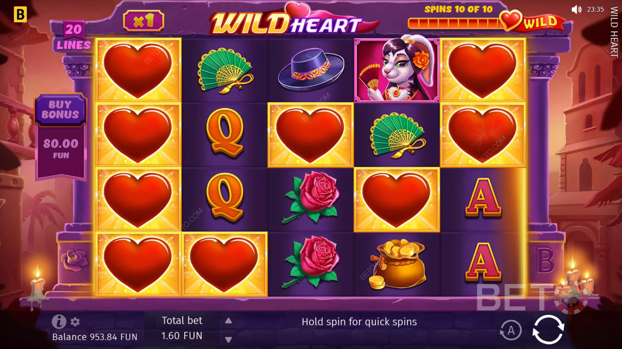 مراجعة القلب المتوحش من BETO Slots