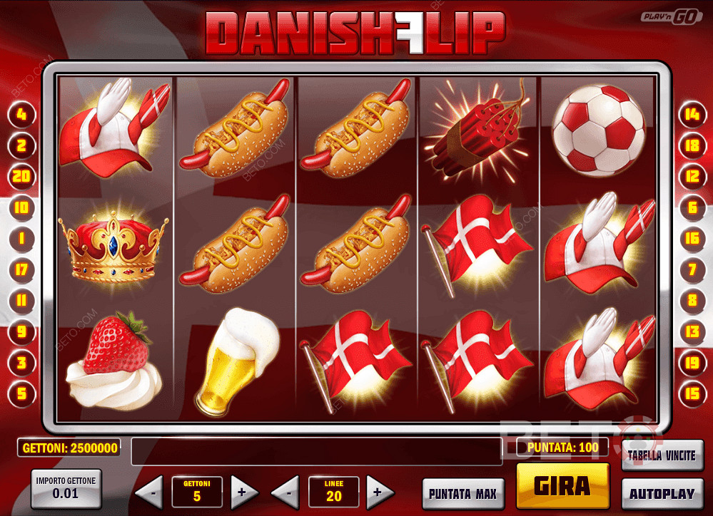 احصل على الرموز الصحيحة في الخط واربح كثيرًا في Danish Flip