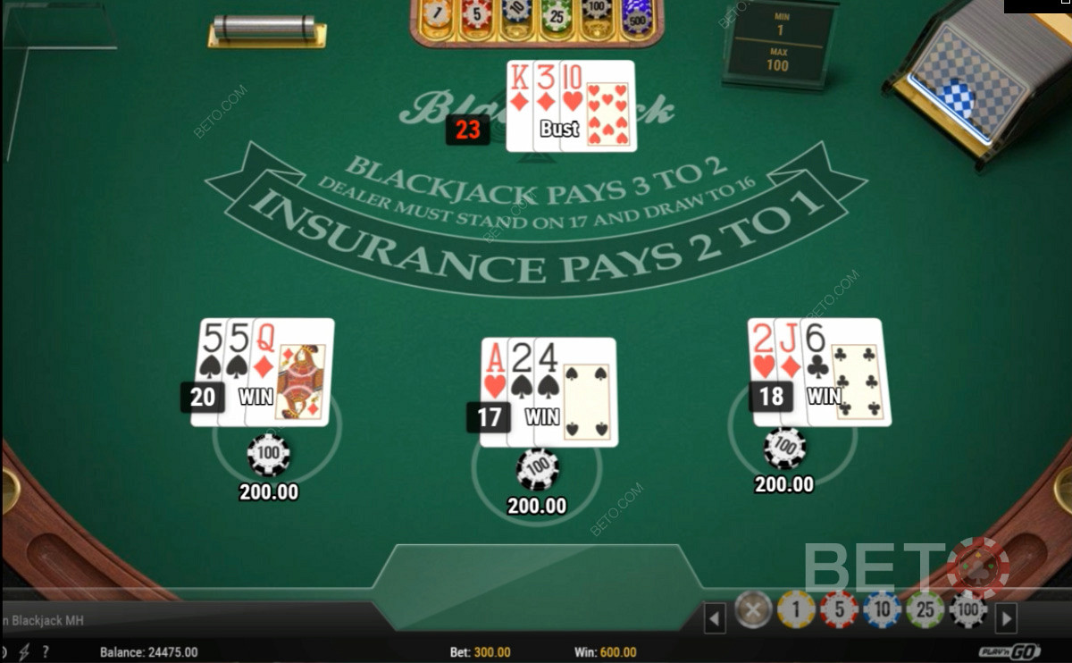 العب لعبة ورق أوروبية من نوع Blackjack على الإنترنت مجانًا على BETO.