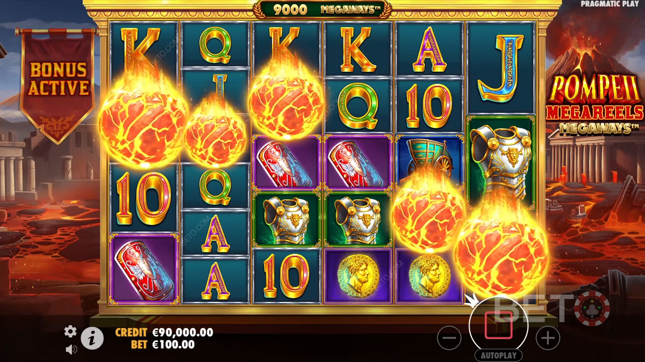 مراجعة Pompeii Megareels Megaways من BETO Slots