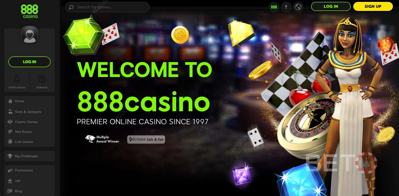 يحتوي 888 أيضًا على غرفة بوكر وبعض أفضل المكافآت النقدية.