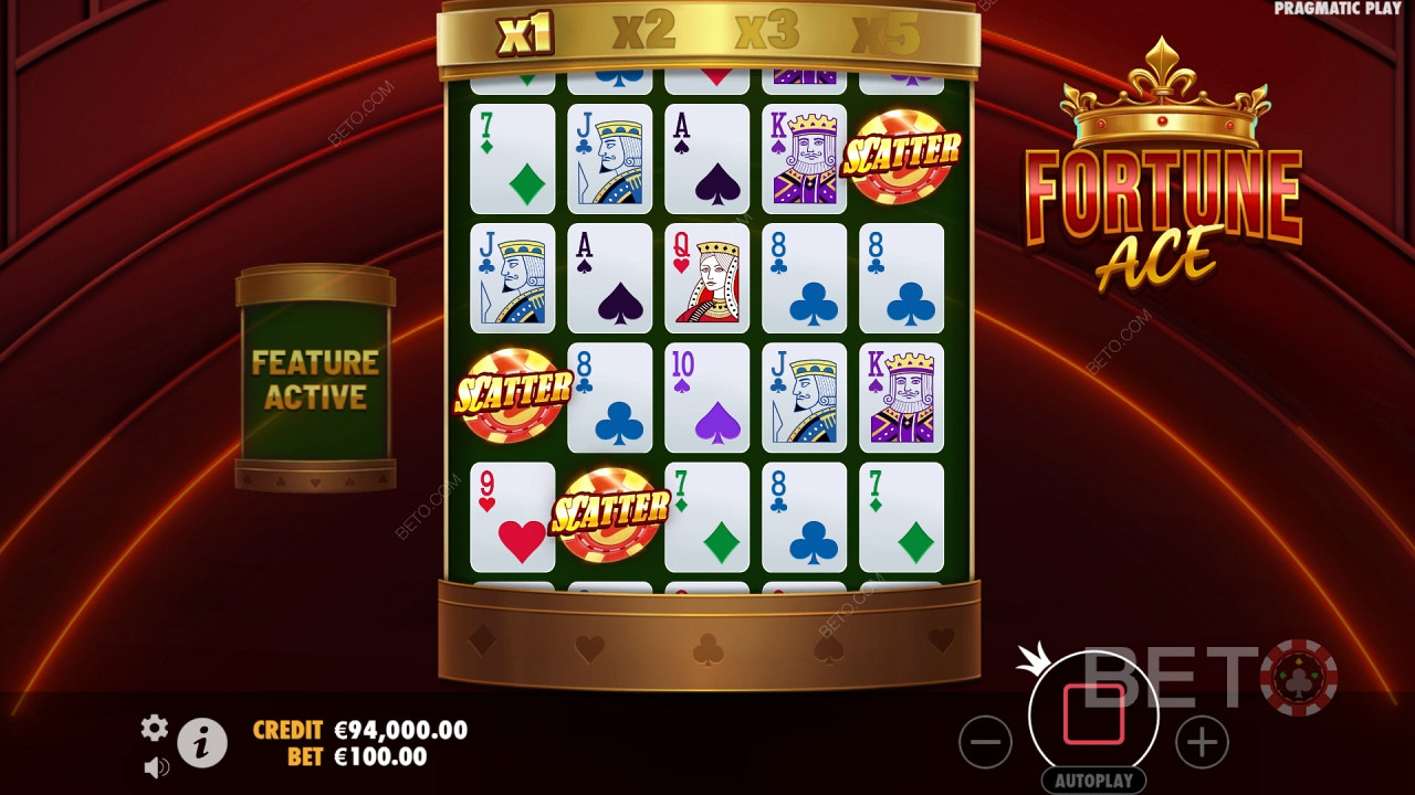 شرح ميزات المكافآت في Fortune Ace بواسطة Pragmatic Play