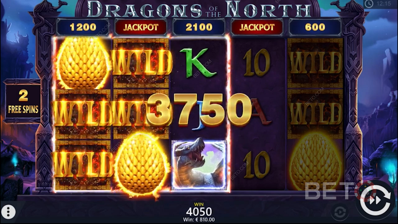 فوز كبير في فتحة فيديو Dragons of the North