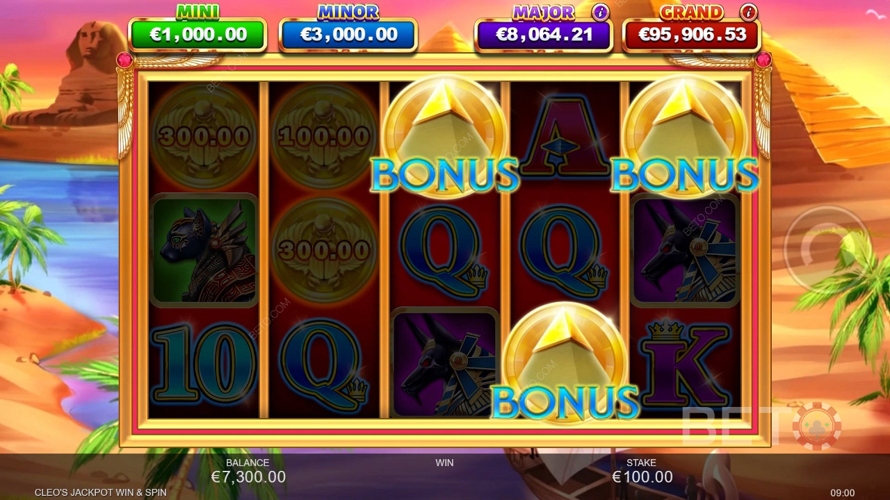 Cleo's Jackpot Win & Spin اللعب المجاني