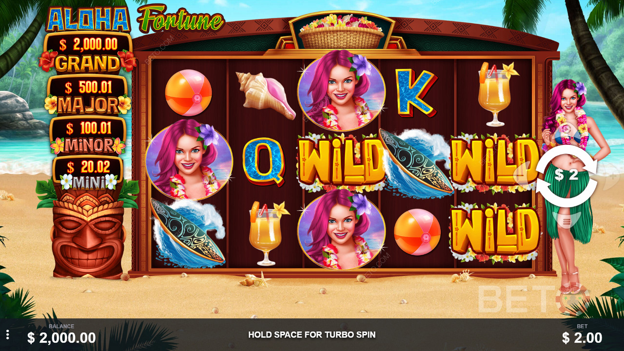 تقدم Aloha Fortune نسبة RTP مثالية تبلغ 96.02٪ ، وهي بالتأكيد تستحق اللعب!