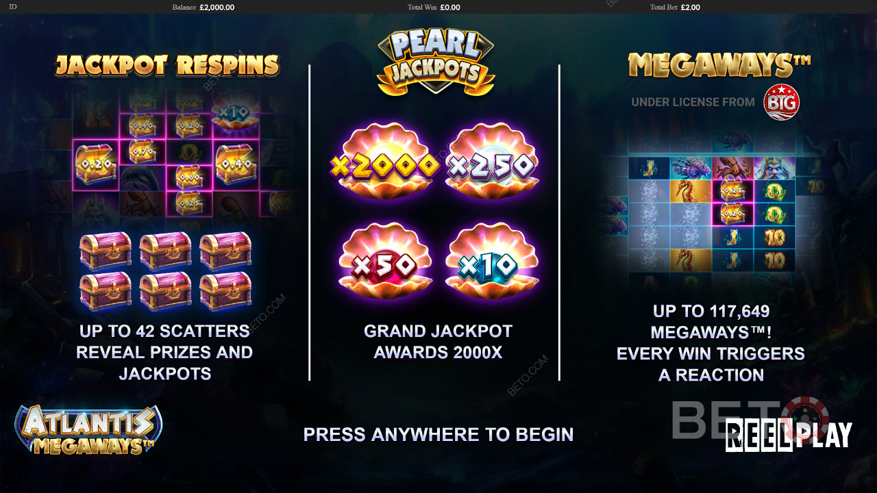 استمتع بالعديد من الميزات المجزية مثل Jackpot Respins
