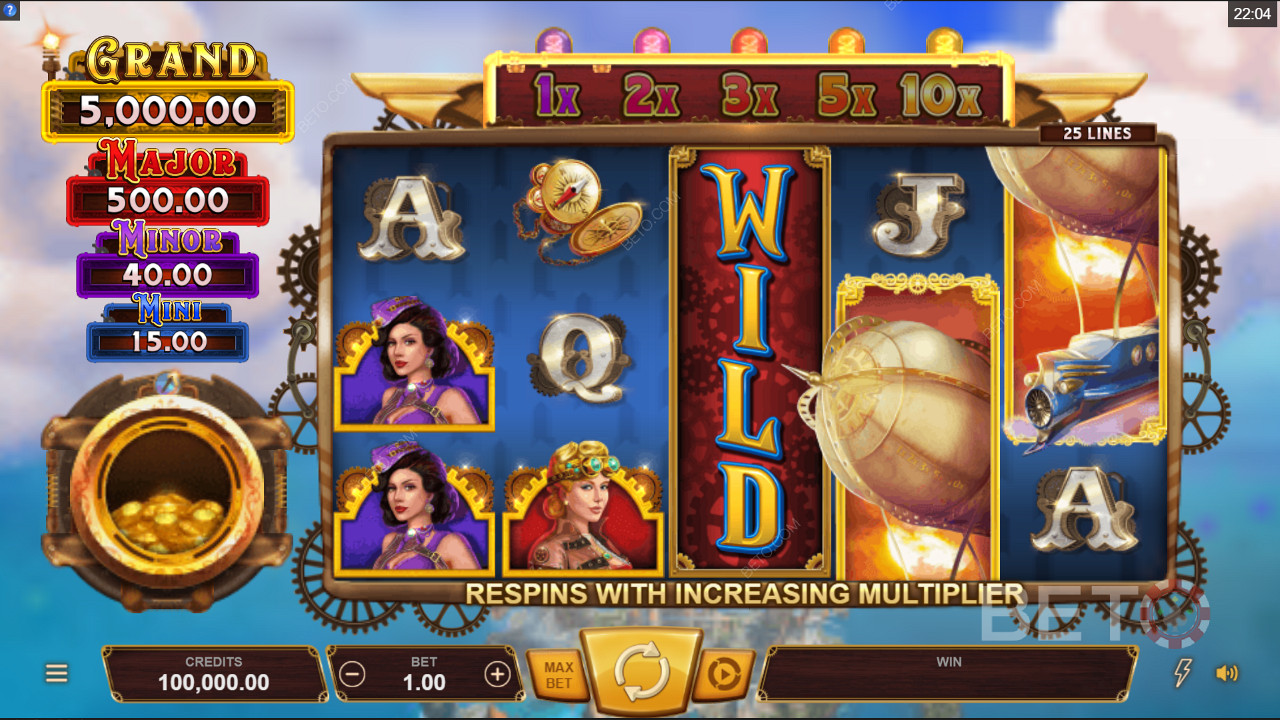 انزل في العديد من Stacked Wilds واربح كثيرًا