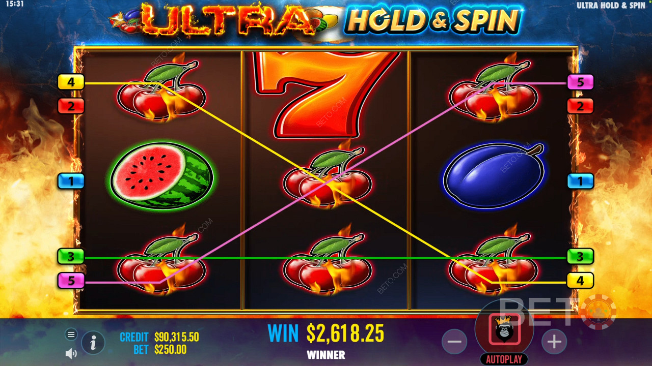 التصميم الكلاسيكي لـ Ultra Hold and Spin