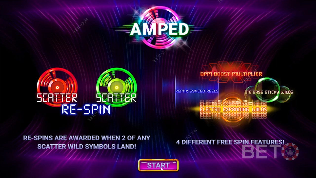 شاشة مقدمة تعرض المكافآت في Amped