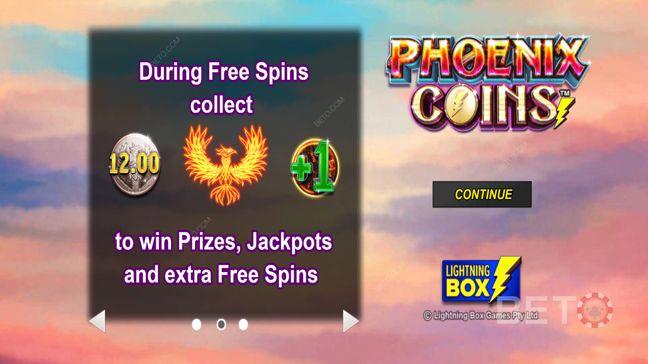 شاشة بدء عملات Phoenix Coins