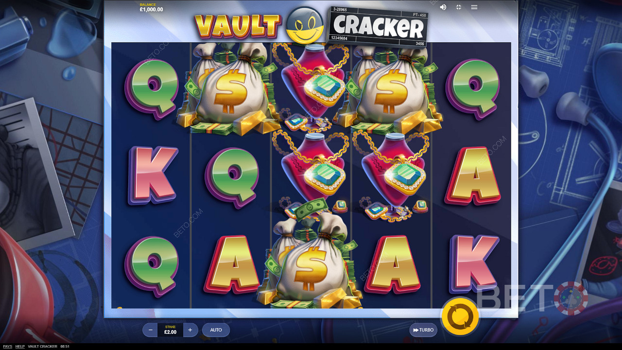 الرسوم المتحركة المتفجرة في Vault Cracker