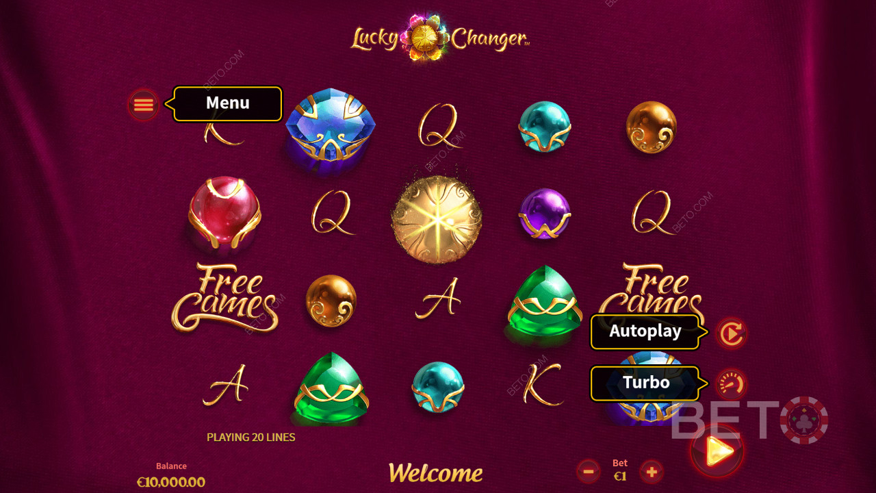خيارات تحكم مختلفة في Lucky Changer