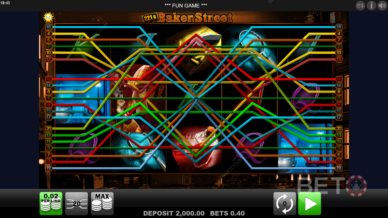 مع حد أدنى للإيداع يبلغ 0.01 يورو ، العب 221B Baker Street واربح 1،000x جوائز نقدية
