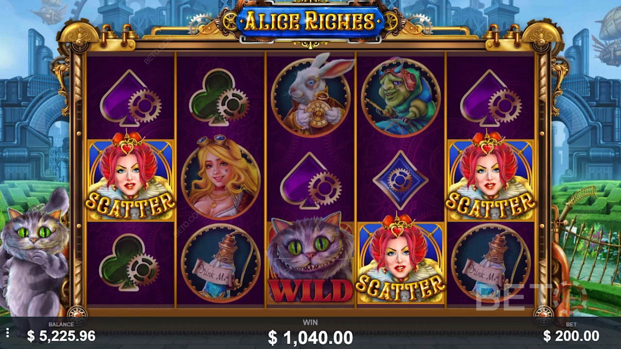 موضوع Alice riches ساحر مع بعض الرسوم المتحركة الرائعة والمؤثرات الصوتية
