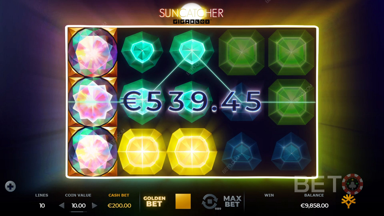 مجموعات لامعة ومرئيات تستند إلى السمات لـ Suncatcher Gigablox