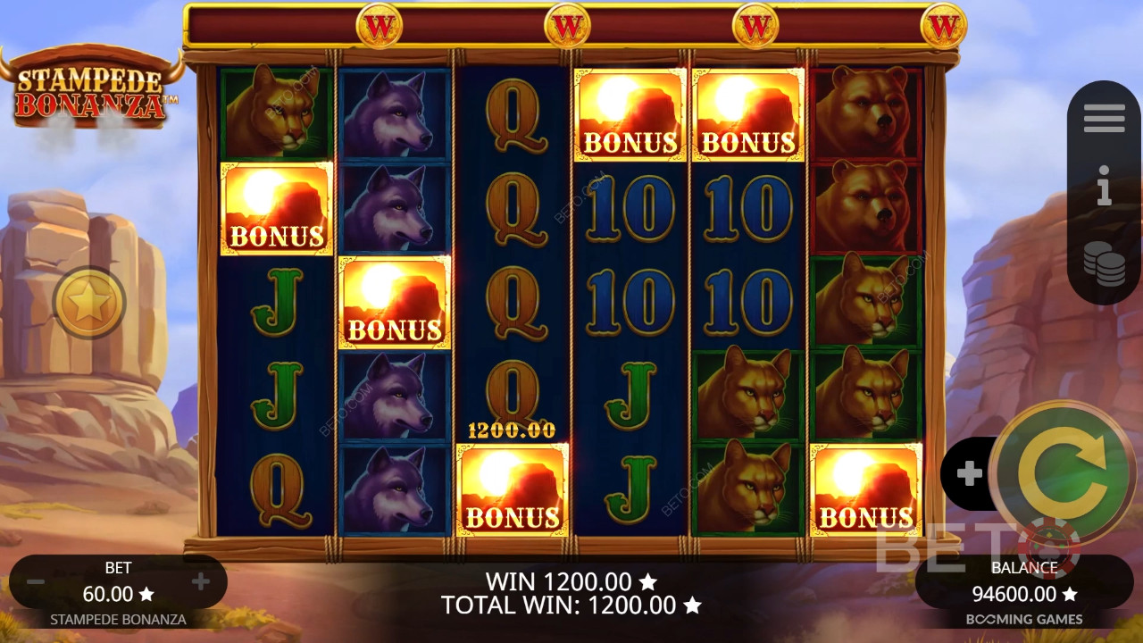 مراجعة لعبة Stampede Bonanza من BETO Slots