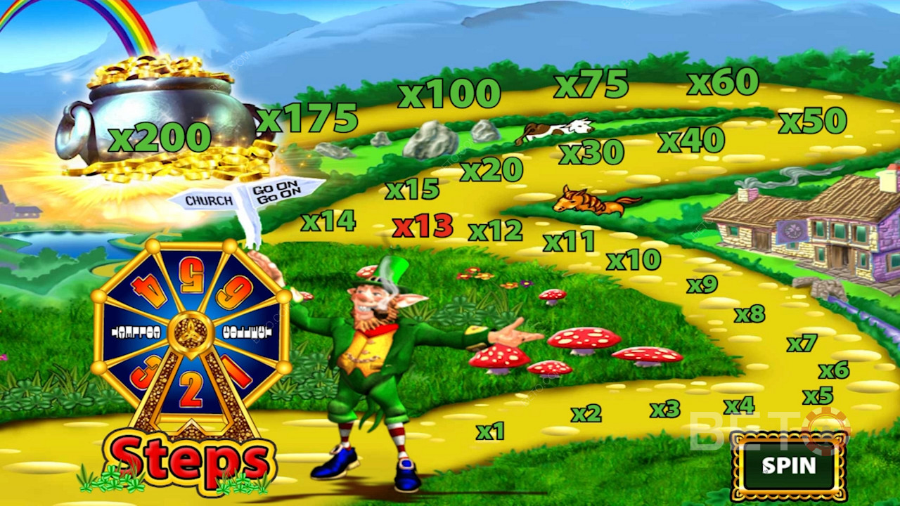 Rainbow Riches - قم بالدوران والمال في بعض الجوائز أو الأواني الذهبية مع الجني الأيرلندي