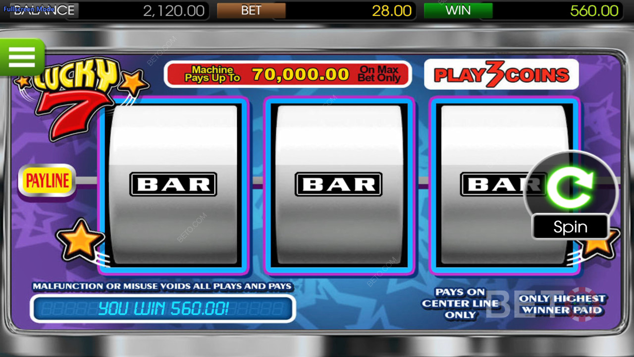 مراجعة Lucky 7 Betsoft بواسطة BETO Slots