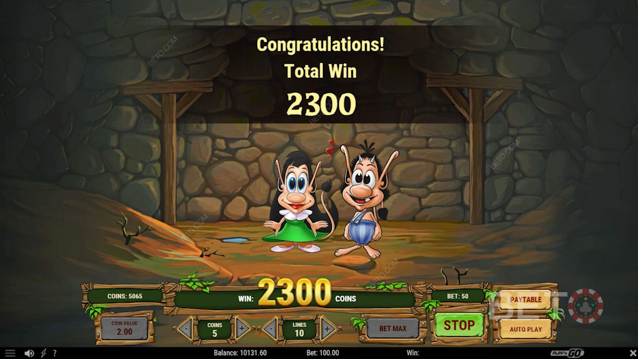 تهانينا بفوزك في The Hugo Slot Machine