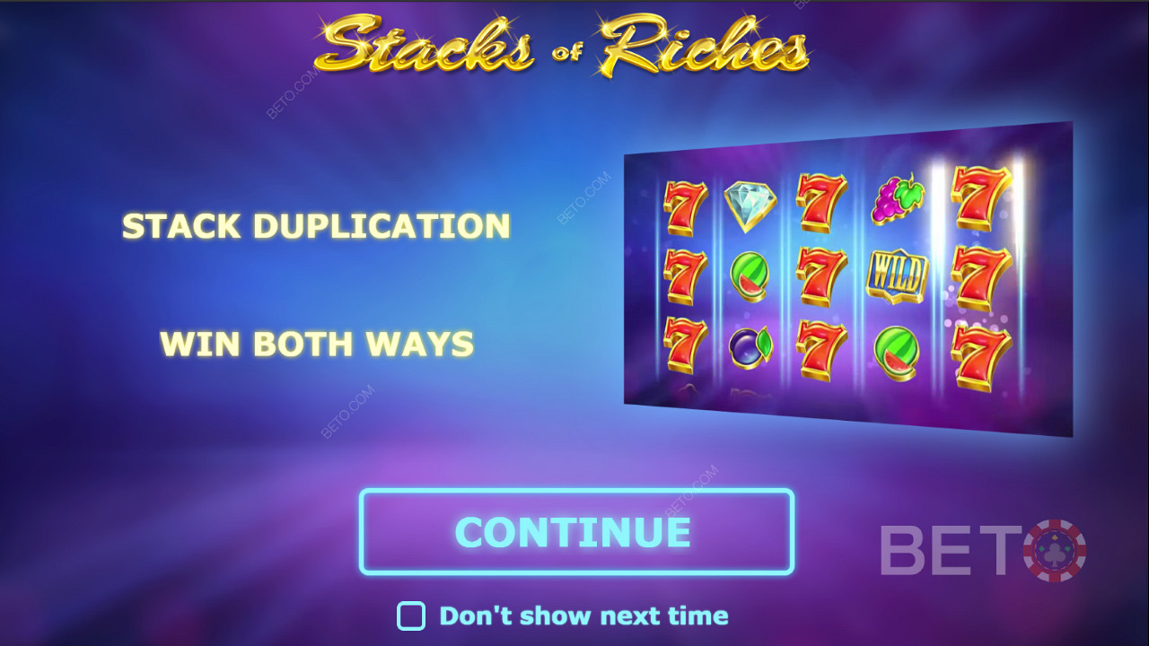شاشة المقدمة Stacks of Riches "