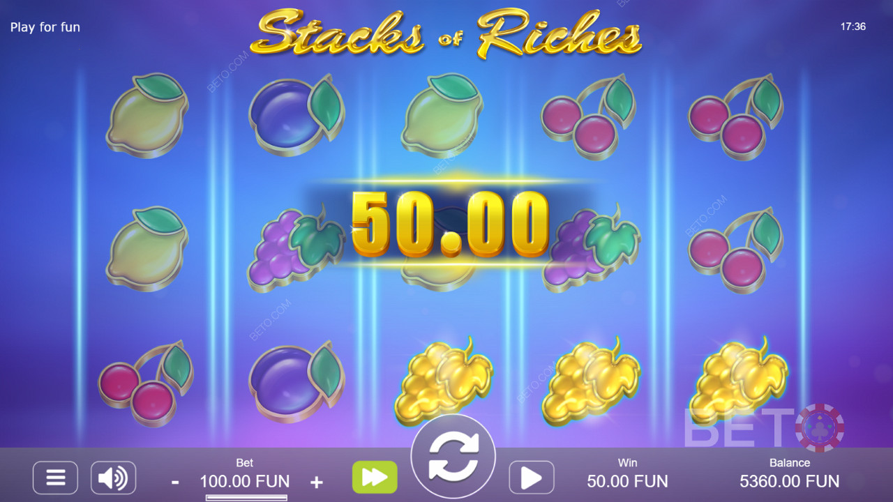 دفعات ذهبية في Stacks of Riches