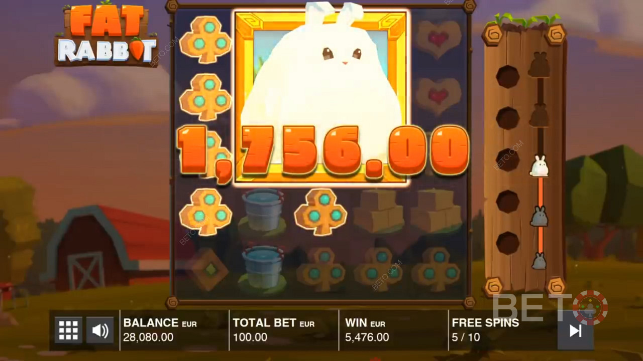 ربح تعويضات ضخمة في Fat Rabbit