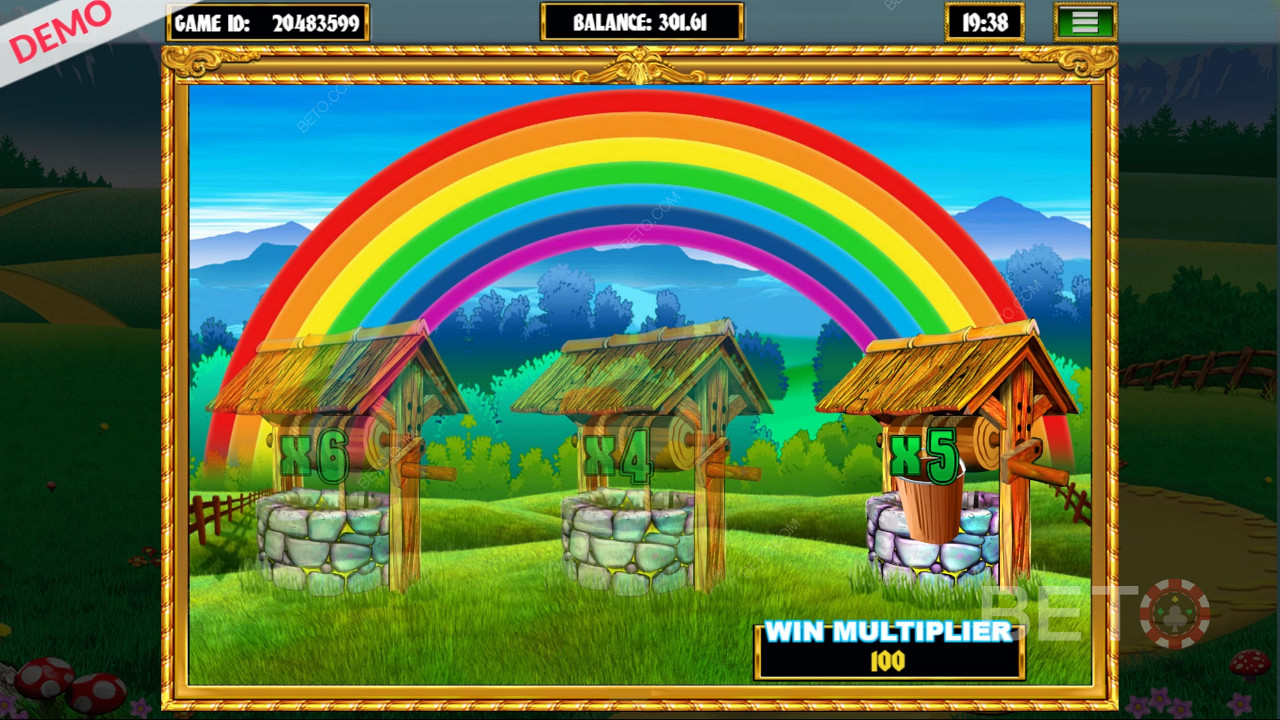 أتمنى الحصول على مكافأة في فتحة Slingo Rainbow Riches