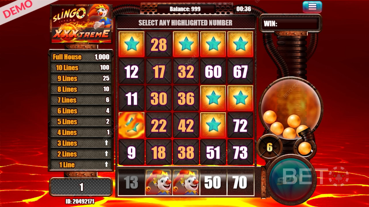 هبوط الجوكر في Slingo XXXtreme