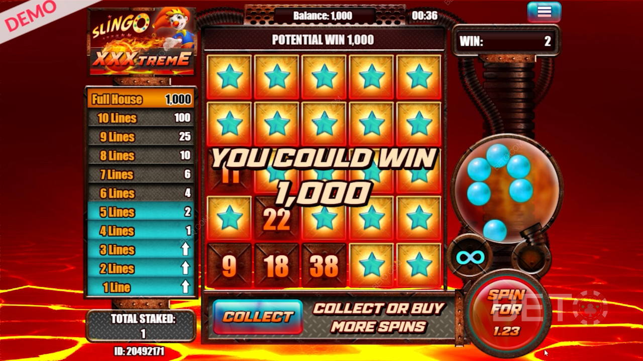 اربح أرباحًا مذهلة على Slingo XXXtreme