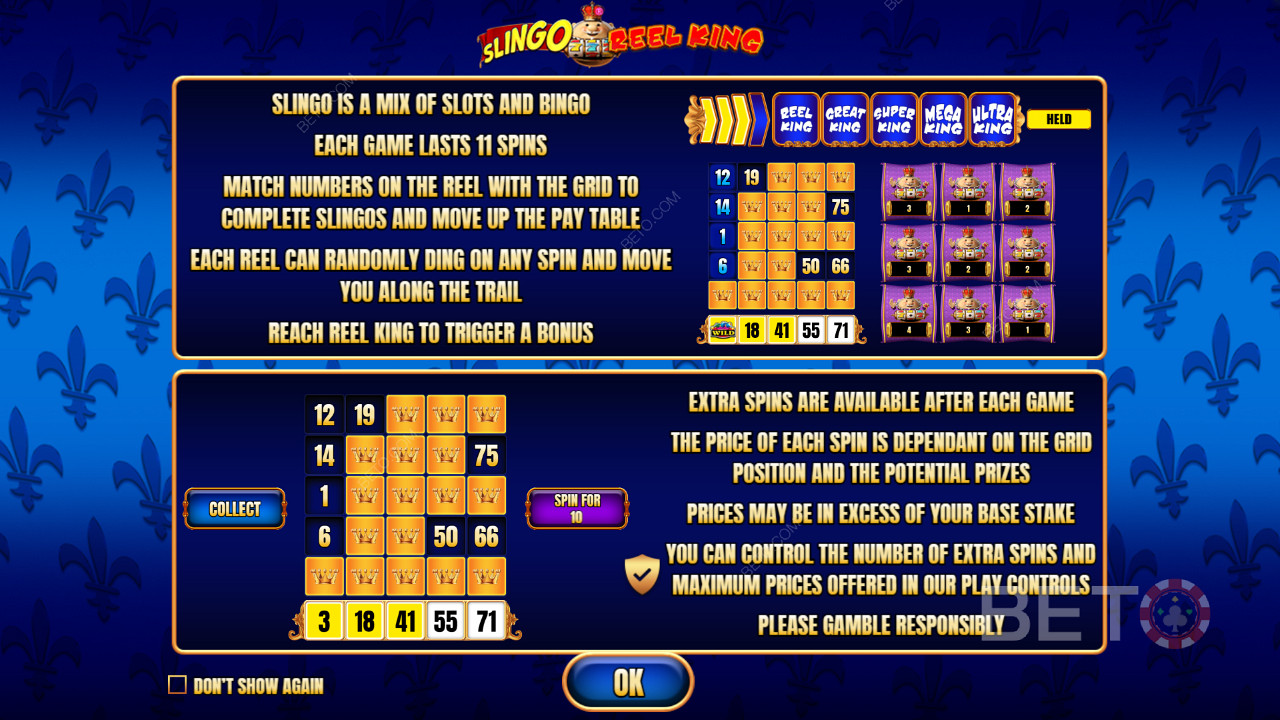 شرح ميزات فتحة Singo Reel King