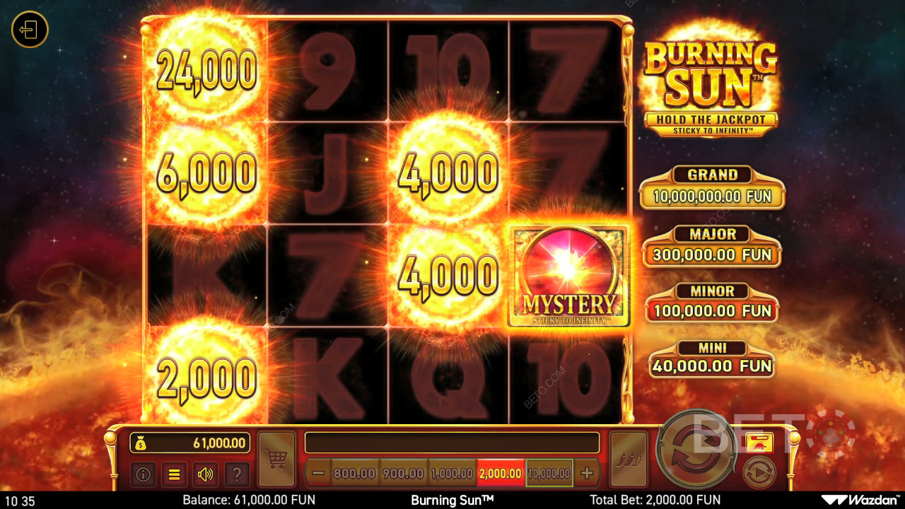 Burning Sun اللعب المجاني