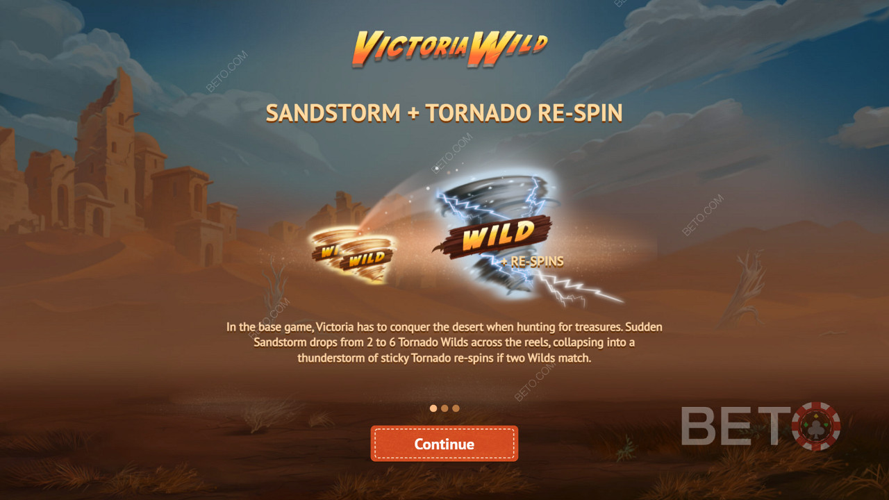 استمتع بالعديد من الميزات القوية في فتحة Victoria Wild