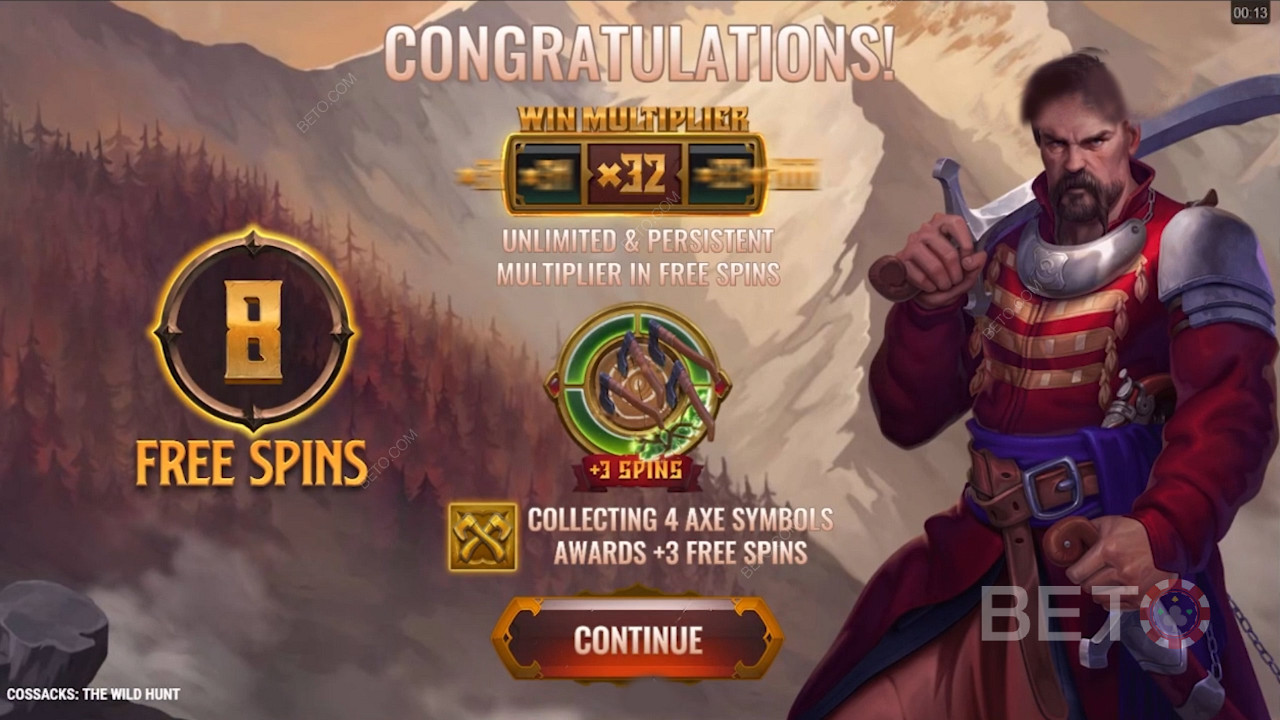 استمتع بمضاعف الفوز التدريجي في الدورات المجانية في القوزاق: فتحة Wild Hunt