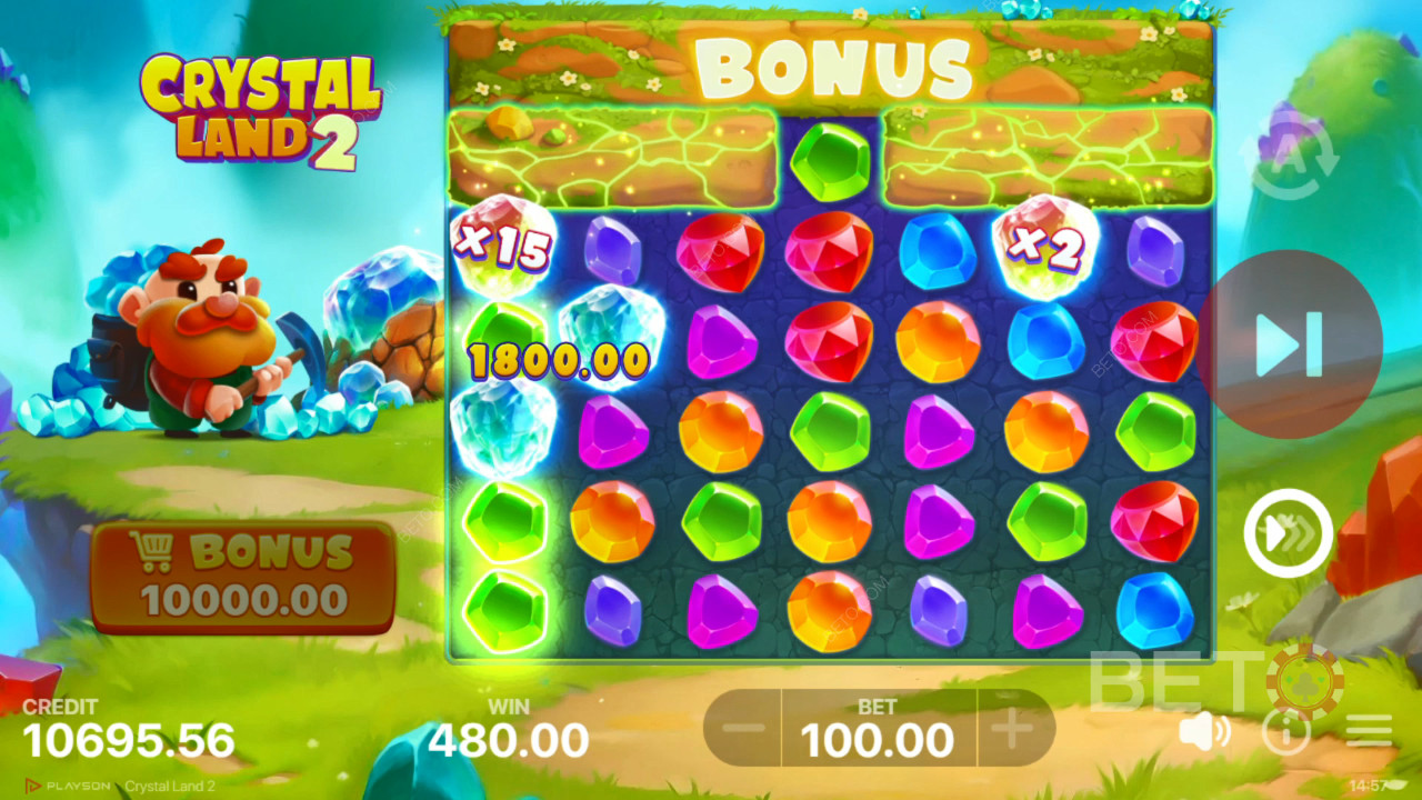 مراجعة كريستال لاند 2 من BETO Slots