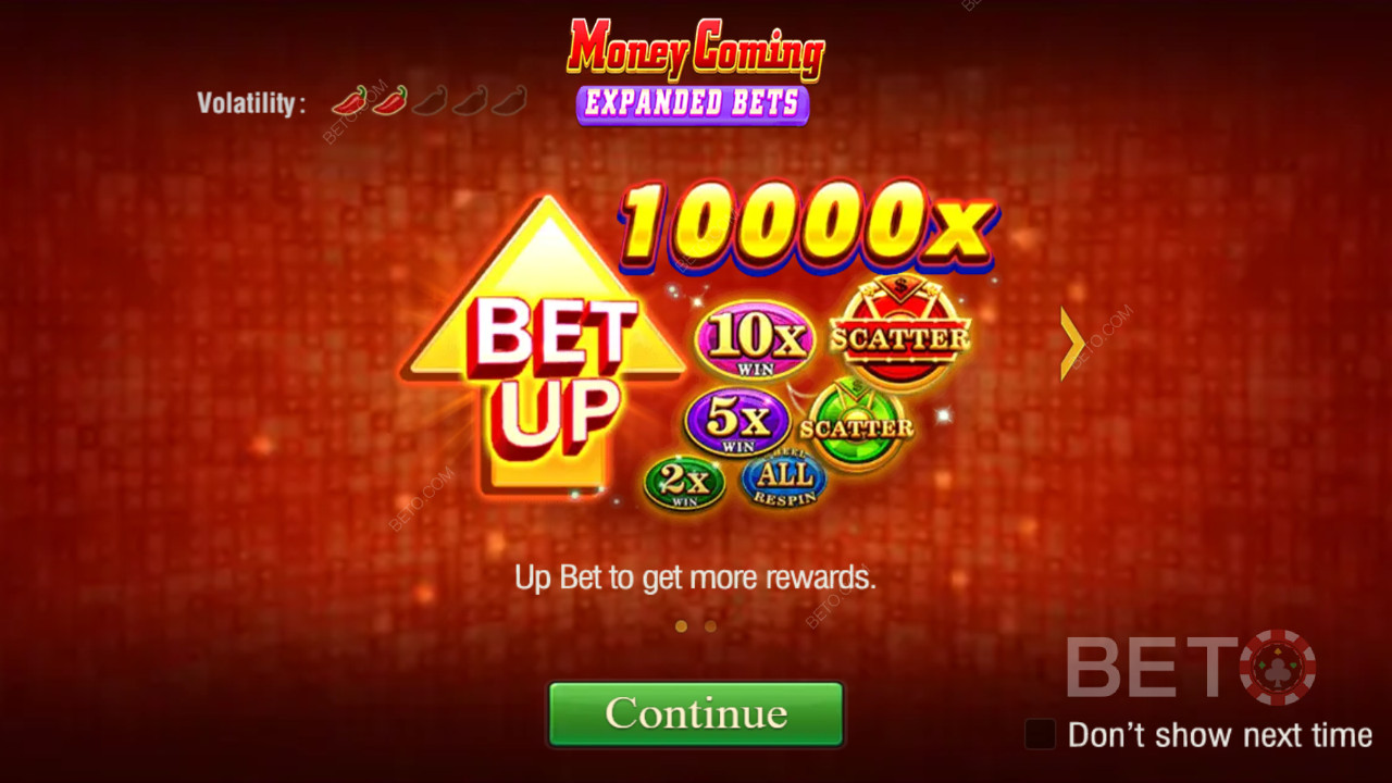 اربح 10,000 ضعف رهانك في فتحة فيديو الرهانات الموسعة القادمة بالمال!