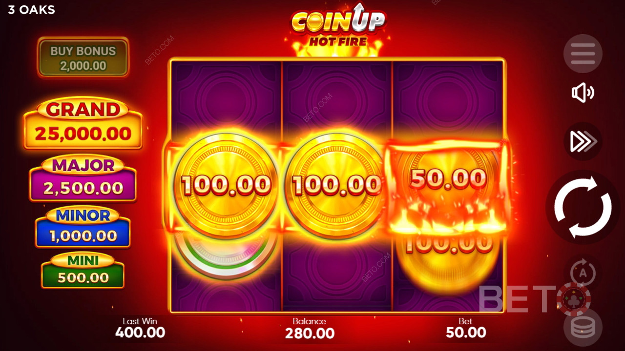 عملة لأعلى: مراجعة Hot Fire من BETO Slots