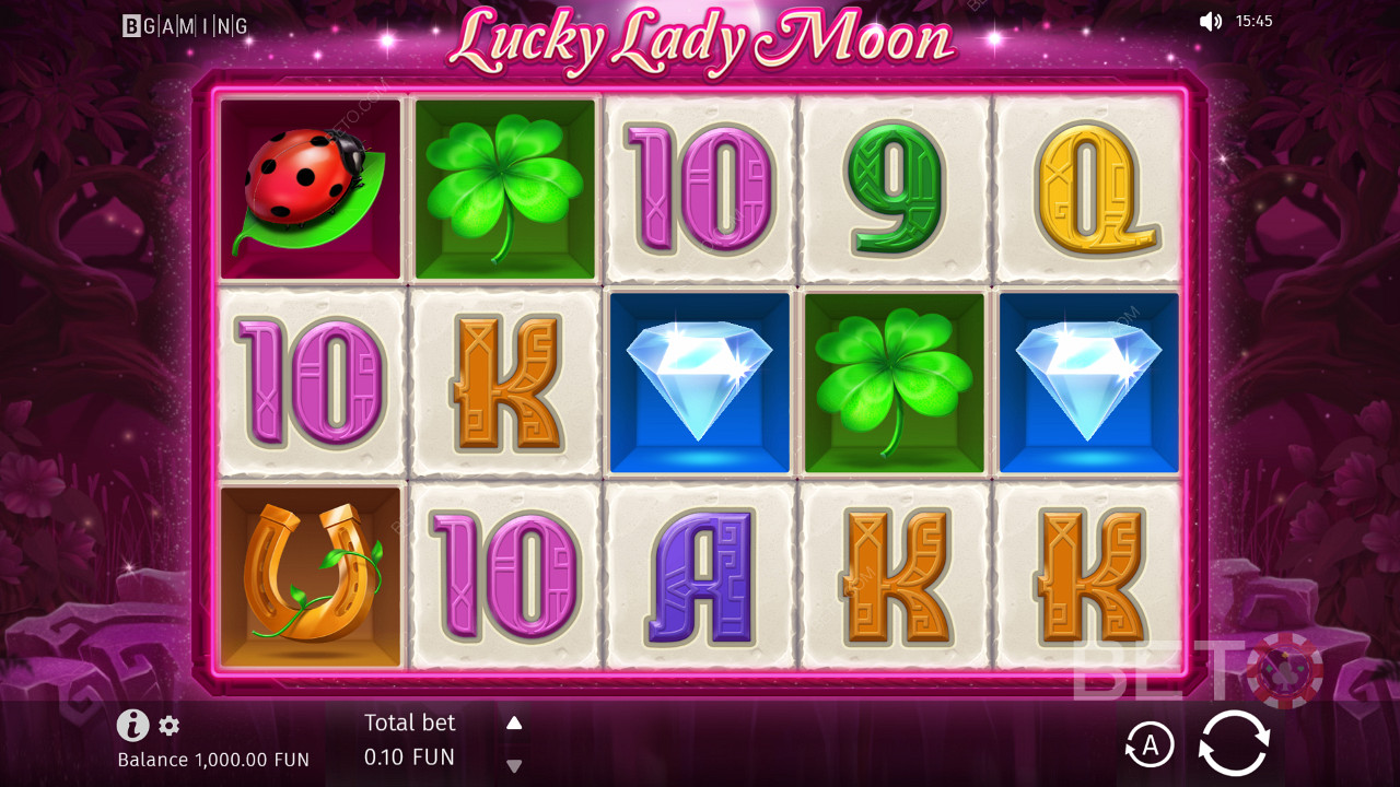 استكشف كل الماسات واربح مبالغ هائلة في Lucky Lady Moon