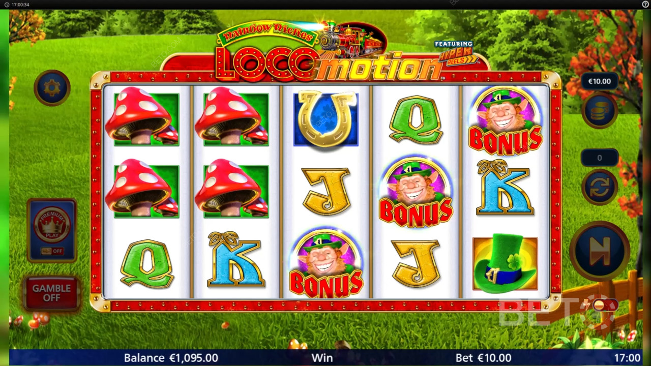 شرح الميزات الإضافية في Rainbow Riches Locomotion بواسطة Light and Wonder