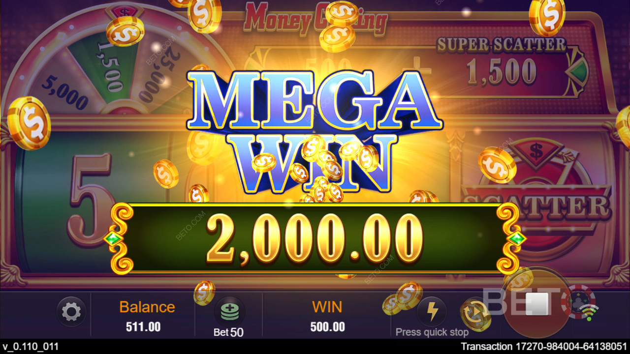 شرح ميزات المكافآت في لعبة Money Coming من TaDa Gaming