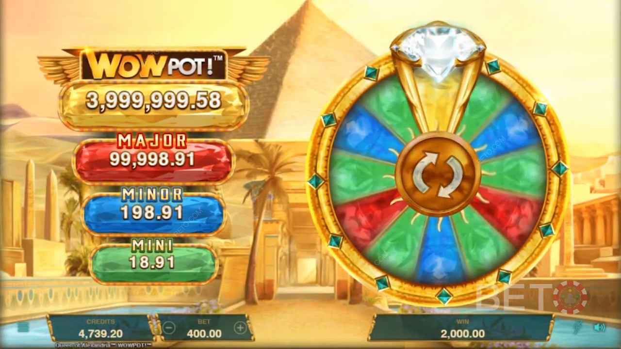 أدر ثرواتك في عجلة Jackpot ، لتحصل على جائزة WowPot Jackpot