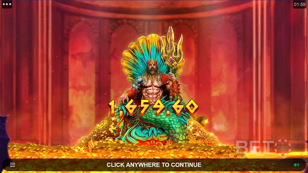 استمتع بمكاسب ضخمة في لعبة Ancient Fortunes: فتحة Poseidon Megaways على الإنترنت