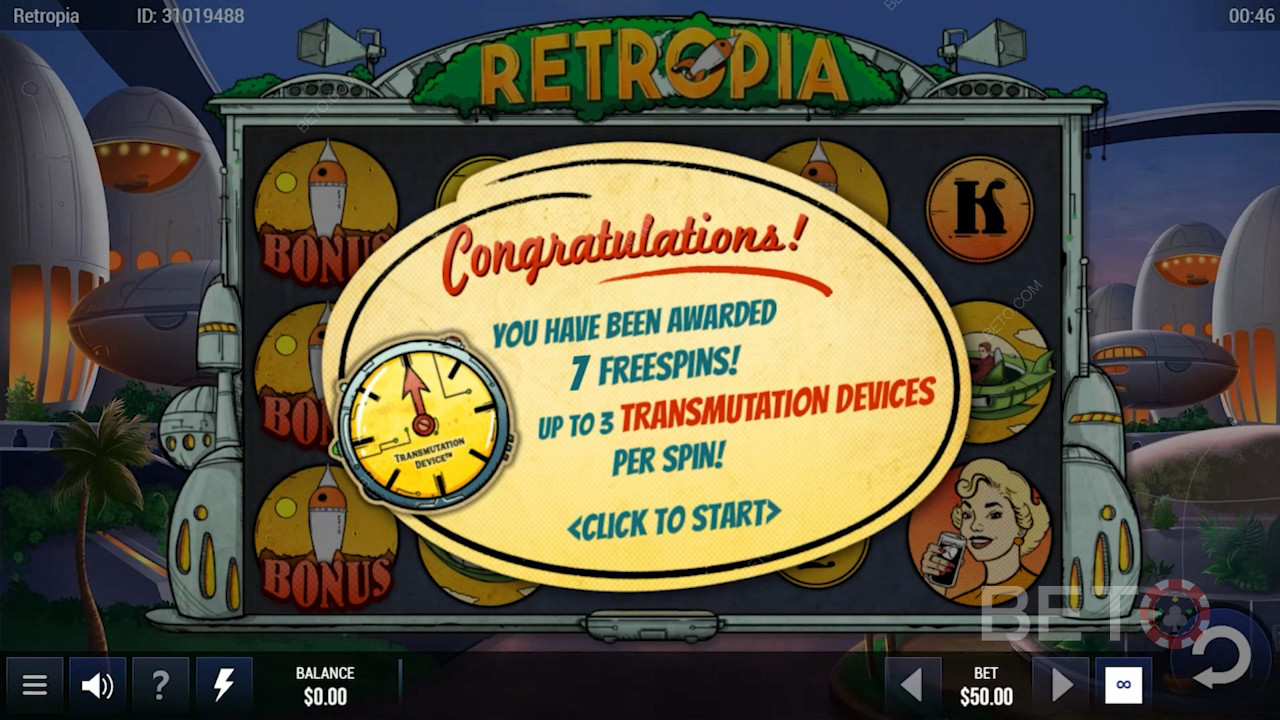 ضع 5 مبعثرات واحصل على 7 دورات مجانية في فتحة Retropia