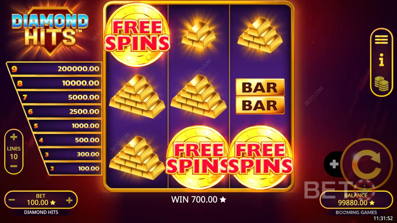 مراجعة Diamond Hits من BETO Slots