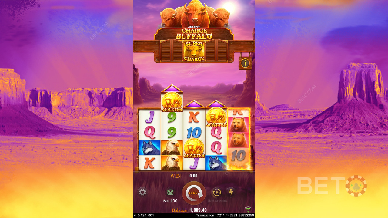 مراجعة شحن Buffalo-ASCENT من BETO Slots