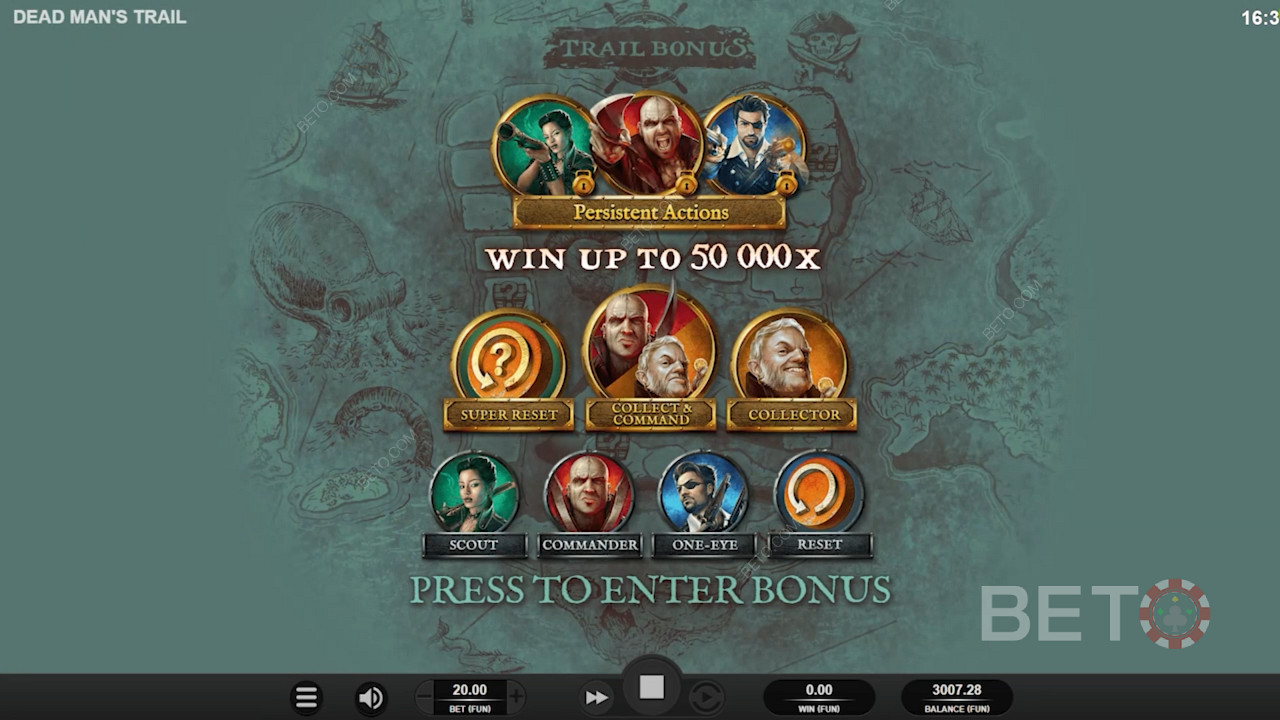 استمتع بأقوى ميزة Trail Bonus مع 11 معدلًا في فتحة Dead Man