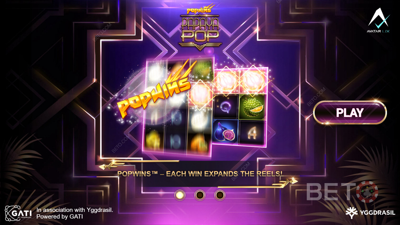 لعبة Popwins المميزة - فتحة فيديو PapayaPop